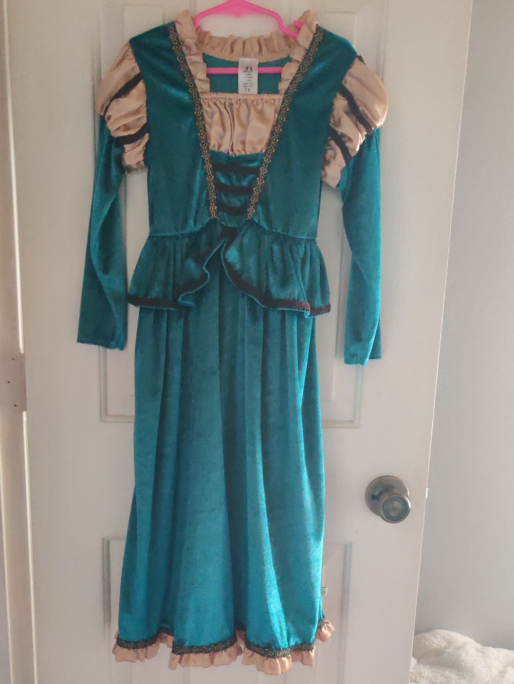Kids Teal and Cream Renaissance Princess Theater Costume